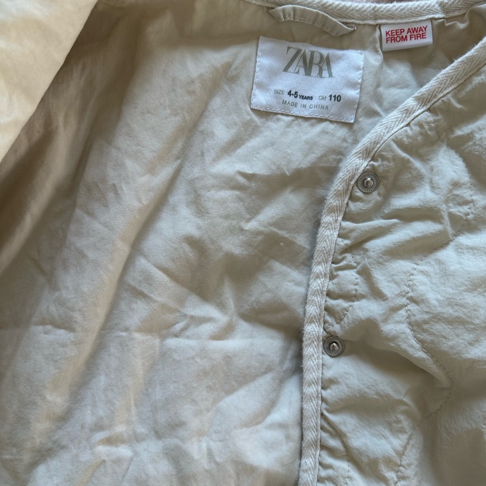 Zara cream quilted puffer jacket - Picture 4 of 7